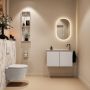 Mondiaz Toiletmeubel Ture Dlux | 80 cm | Meubelkleur Linen | Eden wastafel Glace Rechts | 1 kraangat - Thumbnail 4