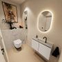 Mondiaz Toiletmeubel Ture Dlux | 80 cm | Meubelkleur Linen | Eden wastafel Opalo Midden | 1 kraangat - Thumbnail 2