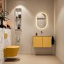Mondiaz Toiletmeubel Ture Dlux | 80 cm | Meubelkleur Ocher | Eden wastafel Glace Midden | Zonder kraangat - Thumbnail 4