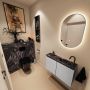 Mondiaz Toiletmeubel Ture Dlux | 80 cm | Meubelkleur Plata | Eden wastafel Lava Rechts | 1 kraangat - Thumbnail 2