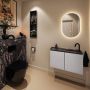 Mondiaz Toiletmeubel Ture Dlux | 80 cm | Meubelkleur Plata | Eden wastafel Lava Rechts | 1 kraangat - Thumbnail 3