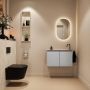 Mondiaz Toiletmeubel Ture Dlux | 80 cm | Meubelkleur Plata | Eden wastafel Ostra Rechts | 1 kraangat - Thumbnail 4