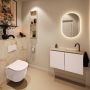 Mondiaz Toiletmeubel Ture Dlux | 80 cm | Meubelkleur Rosee | Eden wastafel Frappe Rechts | 1 kraangat - Thumbnail 3