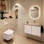 Mondiaz Toiletmeubel Ture Dlux | 80 cm | Meubelkleur Rosee | Eden wastafel Frappe Rechts | Zonder kraangat - Thumbnail 3