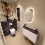 Mondiaz Toiletmeubel Ture Dlux | 80 cm | Meubelkleur Rosee | Eden wastafel Lava Links | 1 kraangat - Thumbnail 2