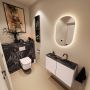 Mondiaz Toiletmeubel Ture Dlux | 80 cm | Meubelkleur Rosee | Eden wastafel Lava Midden | 1 kraangat - Thumbnail 2