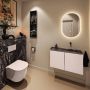 Mondiaz Toiletmeubel Ture Dlux | 80 cm | Meubelkleur Rosee | Eden wastafel Lava Rechts | Zonder kraangat - Thumbnail 3