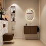Mondiaz Toiletmeubel Ture Dlux | 80 cm | Meubelkleur Rust | Eden wastafel Glace Midden | Zonder kraangat - Thumbnail 4