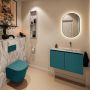 Mondiaz Toiletmeubel Ture Dlux | 80 cm | Meubelkleur Smag | Eden wastafel Glace Rechts | Zonder kraangat - Thumbnail 3