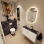 Mondiaz Toiletmeubel Ture Dlux | 80 cm | Meubelkleur Talc | Eden wastafel Lava Midden | 1 kraangat - Thumbnail 2