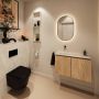Mondiaz Toiletmeubel Ture Dlux | 80 cm | Meubelkleur Washed Oak | Eden wastafel Ostra Links | Zonder kraangat - Thumbnail 3
