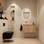 Mondiaz Toiletmeubel Ture Dlux | 80 cm | Meubelkleur Washed Oak | Eden wastafel Ostra Links | Zonder kraangat - Thumbnail 4