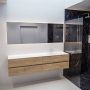 Mondiaz VICA Badkamermeubelset 200cm 4 lades wasbak Cloud rechts 1 kraangat solid surface washed oak PC75341682 - Thumbnail 3