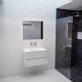 Mondiaz VICA Badkamermeubelset 80cm 2 lades wasbak Cloud midden 0 kraangaten solid surface talc PC75341056 - Thumbnail 3