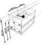 Mondiaz VICA Badkamermeubelset 80cm 2 lades wasbak Cloud midden 0 kraangaten solid surface talc PC75341056 - Thumbnail 4