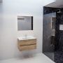 Mondiaz VICA Badkamermeubelset 80cm 2 lades wasbak Denia midden 1 kraangat solid surface washed oak PC75341319 - Thumbnail 3