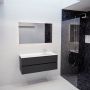 Mondiaz VICA Badkamermeubelset 120cm 2 lades wasbak Moon rechts 1 kraangat solid surface darkgrey PC75341034 - Thumbnail 3