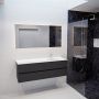 Mondiaz VICA Badkamermeubelset 150cm 4 lades wasbak Moon rechts 1 kraangat solid surface darkgrey PC75341138 - Thumbnail 4