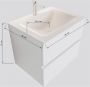 Mondiaz VICA Badkamermeubelset 60cm 2 lades wasbak Moon midden 0 kraangaten solid surface darkgrey PC75341002 - Thumbnail 4