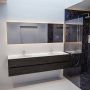 Mondiaz VICA Badkamermeubelset 200cm 4 lades wasbak Moon dubbel 2 kraangaten solid surface dark brown PC75341665 - Thumbnail 4