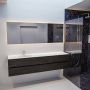 Mondiaz VICA Badkamermeubelset 200cm 4 lades wasbak Moon links 1 kraangat solid surface dark brown PC75341663 - Thumbnail 4
