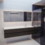 Mondiaz VICA Badkamermeubelset 200cm 4 lades wasbak Moon rechts 1 kraangat solid surface dark brown PC75341664 - Thumbnail 3