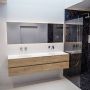 Mondiaz VICA Badkamermeubelset 200cm 4 lades wasbak Moon dubbel 0 kraangaten solid surface washed oak PC75341668 - Thumbnail 3