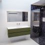 Mondiaz VICA Badkamermeubelset 150cm 2 lades wasbak Moon midden 0 kraangaten solid surface army PC75341400 - Thumbnail 3