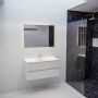 Mondiaz VICA Badkamermeubelset 100cm 2 lades wasbak Moon midden 1 kraangat solid surface talc PC75341011 - Thumbnail 3