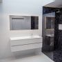 Mondiaz VICA Badkamermeubelset 150cm 4 lades wasbak Moon rechts 1 kraangat solid surface talc PC75341132 - Thumbnail 4