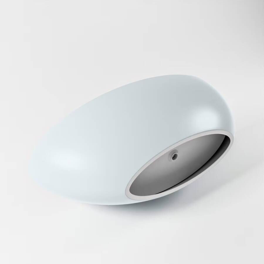 Mondiaz Vrijstaand bad Float | 170x80 cm | Solid surface | Ovaal | Clay Talc