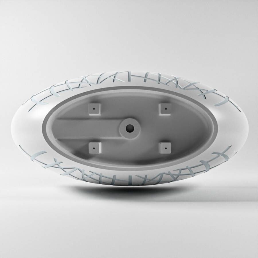 Mondiaz Vrijstaand bad Holm Design | 180x85 cm | Solid surface | Ovaal | Clay