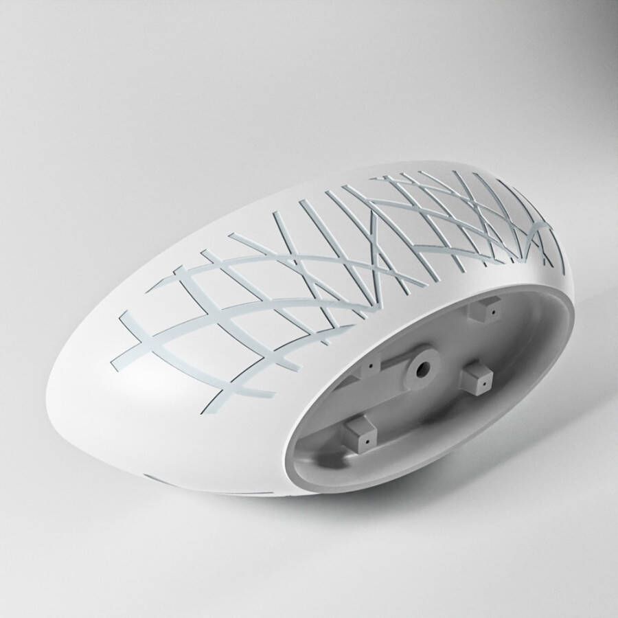 Mondiaz Vrijstaand bad Holm Design | 180x85 cm | Solid surface | Ovaal | Clay
