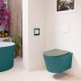 Mondiaz Wandcloset Lavie | Zonder spoelrand | Incl.Toiletzitting-Army | Keramiek | Smag (turquoise) - Thumbnail 3