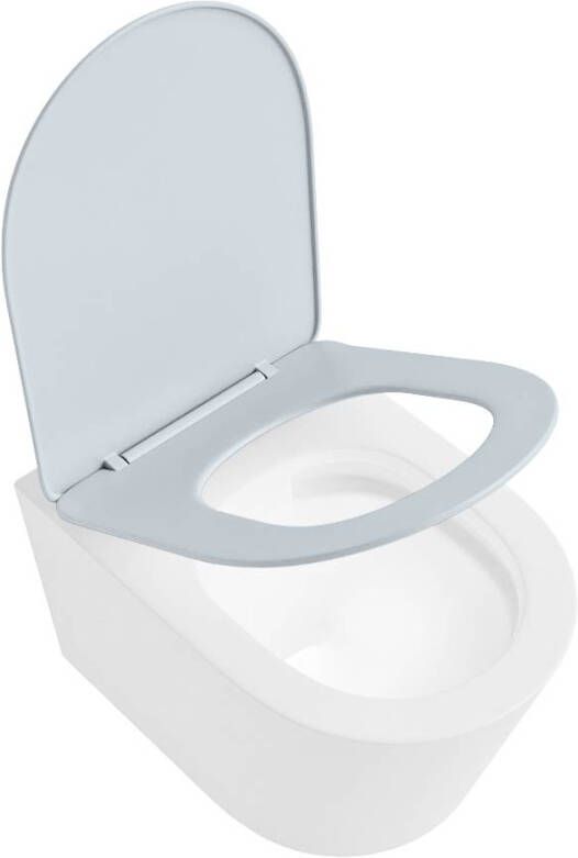 Mondiaz Wandcloset Lavie | Zonder spoelrand | Incl.Toiletzitting-Clay | Keramiek | Talc (wit mat)