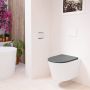Mondiaz Wandcloset Lavie | Zonder spoelrand | Incl.Toiletzitting-Dark Grey | Keramiek | Talc (wit mat) - Thumbnail 3