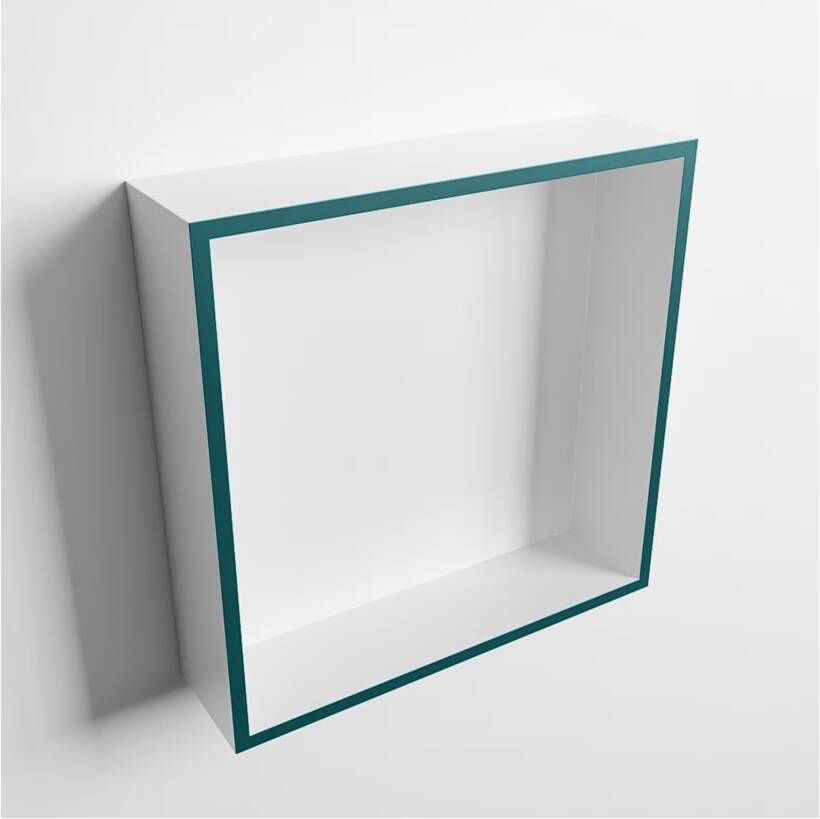 Mondiaz Wandnis Solid Surface Easy | In- en opbouw | 30x30x8 cm | 1 vak | Smag Talc