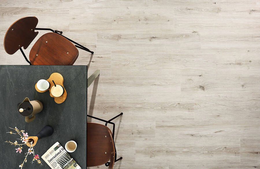 Novabell Eiche Alpin vloertegel hout look 20x120 cm eiken grijs mat