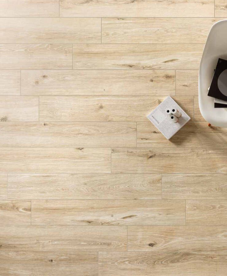 Novabell Eiche Landhaus vloertegel hout look 20x120 cm eiken licht mat