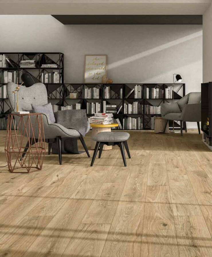 Novabell Eiche Scottish vloertegel hout look 16x160 cm eiken mat