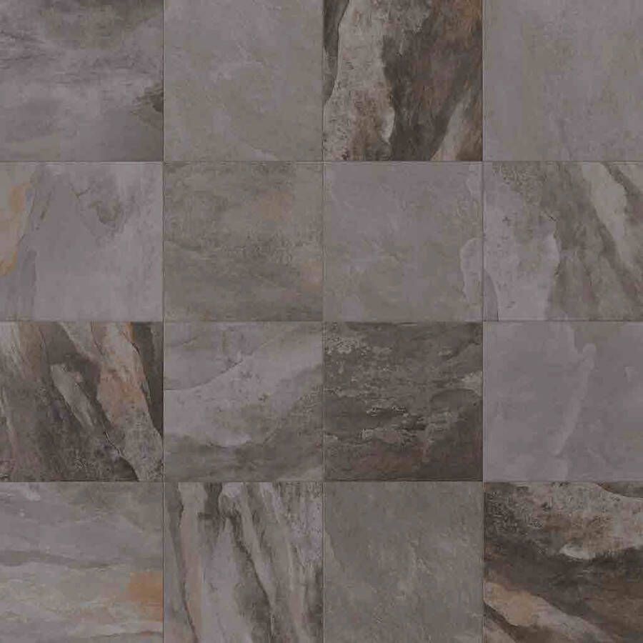 Pastorelli Denverstone Silver mix vloertegel natuursteen look 60x60 cm grijs mat