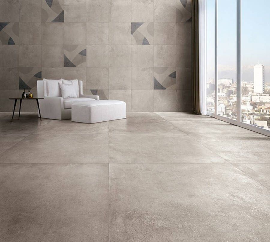 Pastorelli Sentimento Greige vloertegel beton look 120x120 cm beige mat