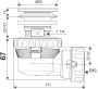Mondiaz ruimtebesparende click sifon 6 7 cm hoog solid surface rond Chroom messing - Thumbnail 5