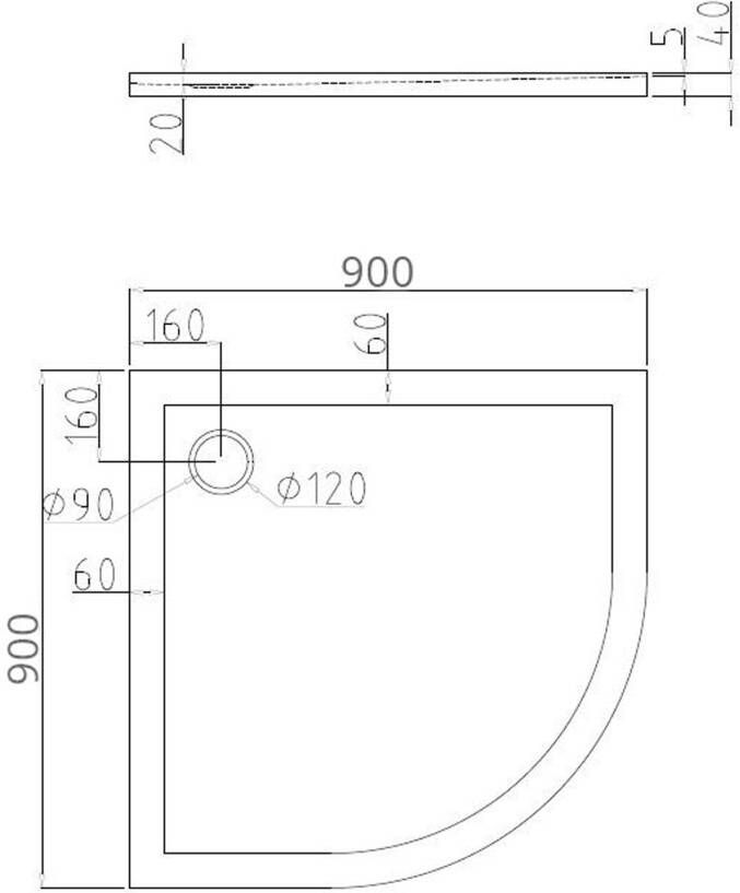 Purismo ADW Project douchebak 90x90x4 cm kwartrond wit glans