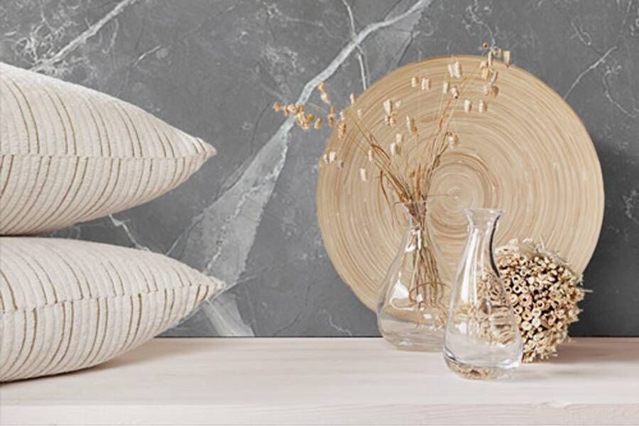 Rak Amani Marble Vloertegel | 60x120 cm | Gerectificeerd | Marmerlook | Mat Grijs
