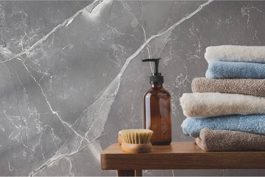 Rak Amani Marble Vloertegel | 60x120 cm | Gerectificeerd | Marmerlook | Mat Grijs