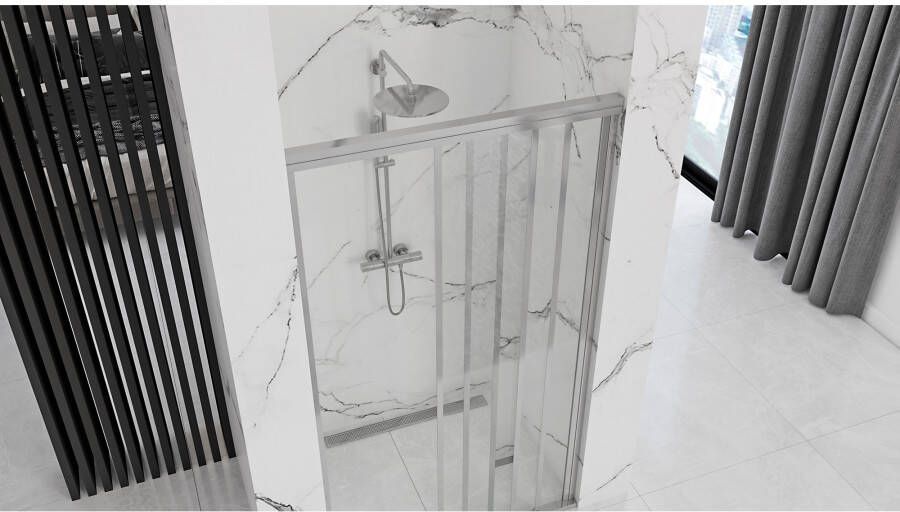 REA Douchedeur Alex | 100x190 cm | 1 Schuifdeur | Helder glas | Chroom beslag