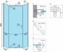 REA Douchecabine Axin | 80x80x195 cm | 1 Draaideur | Helder glas | Chroom - Thumbnail 4