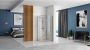 REA Douchecabine Diamond | 100x100 cm | 1 Draaideur | Helder glas | Goud - Thumbnail 3