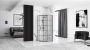 REA Douchecabine Hex | 90x90x195 cm | 1 Draaideur | Helder glas | Zwart mat - Thumbnail 3